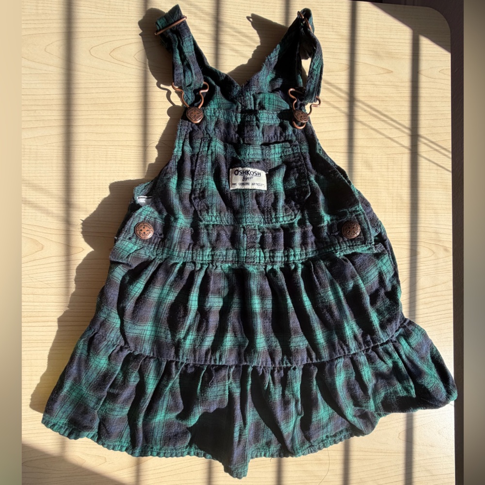 OshKosh B'gosh Green and Black Plaid dress